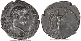 CAPPADOCIA. Caesarea. Vespasian (AD 69-79). AR hemidrachm (15mm, 11h). NGC Choice XF, brushed. AYTOKP KAICAP OYЄCΠACIANOC CЄBA, laureate head of Vespa...
