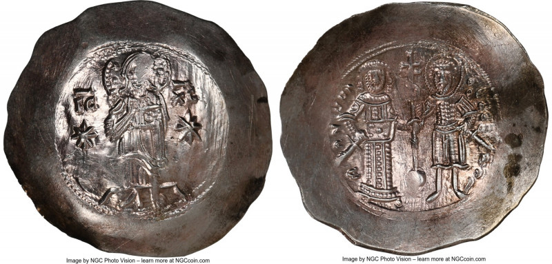 Manuel I Comnenus (AD 1143-1180). EL aspron trachy (31mm, 4.31 gm, 6h). NGC MS 4...