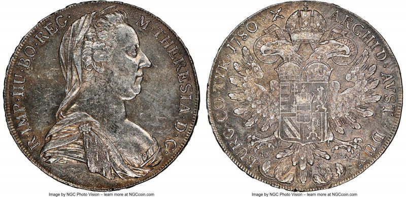 Maria Theresa Pair of Certified Talers 1780-Dated (1795-1853) IC-FA NGC, 1) Tale...