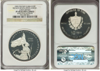 Republic silver Proof Piefort "Lady Justice" 10 Pesos 1989 PR68 Ultra Cameo NGC, KM-P16. Mintage: 150. French Revolution Anniversary issue. Ex. EMO Co...