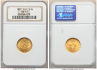 Russian Duchy. Alexander III gold 10 Markkaa 1882-S MS67 NGC, Helsinki mint, KM8.2. Fr-5. The single finest example graded by NGC, this flashy, harves...