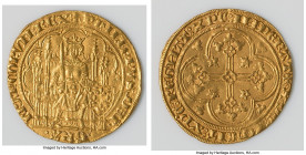 Philippe VI gold Écu d'Or à la chaise ND (1328-1350) AU (Altered Surface), Paris mint, Fr-270, Dup-249. 28mm. 4.49gm. 1st Emission (from 1 January 133...