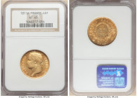 Napoleon gold 40 Francs 1811-A XF45 NGC, Paris mint, KM696.1. A specimen that presents with fully defined devices and caramel toning toward the periph...