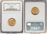 Napoleon III gold 20 Francs 1854-A MS64 NGC, Paris mint, KM781.1, Fr-573, Gad-1061. A definitively struck specimen with satiny surfaces that exhibit c...