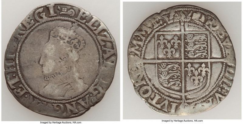 Elizabeth I (1558-1603) Shilling ND (1595-1598) Fine, Tower mint, Key mm, Sixth ...