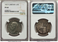 George V Proof 1/2 Crown 1927 PR64 NGC, KM835, S-4037. Representing a key date of this variety with a significantly lower mintage than later years, th...