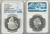Elizabeth II silver Proof "Lion of England" 2 Pounds (1 oz) 2022 PR70 Ultra Cameo NGC, KM-Unl., S-TBCSA2. First Releases. Royal Tudor Beasts Series. I...