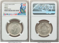 British India. George VI Rupee 1945-(b) MS62 NGC, KM557.1. Open 5. An offering with velveteen, ash-silver surfaces that boasts a particularly crisp re...