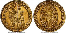 Venice. Pietro Lando gold Ducat ND (1539-1545) MS61 NGC, Fr-1248. 3.48gm. Bested in grade by a single representative certified by NGC, this offering e...