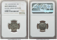 Adolphe Mint Error - Reverse Mirror Brockage 10 Centimes 1901 MS65 NGC, KM25. Despite error, both obverse and reverse present with sharp devices that ...
