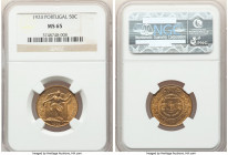 Republic 50 Centavos 1924 MS65 NGC, KM575. First date in series. A specimen that exhibits champagne and caramel toning with whirling luster. 

HID09...