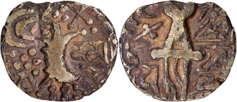 Kidara of Kashmir, Durlabhadeva (5 Century CE), Base Gold Dinar, "Ardokhsho" typ...