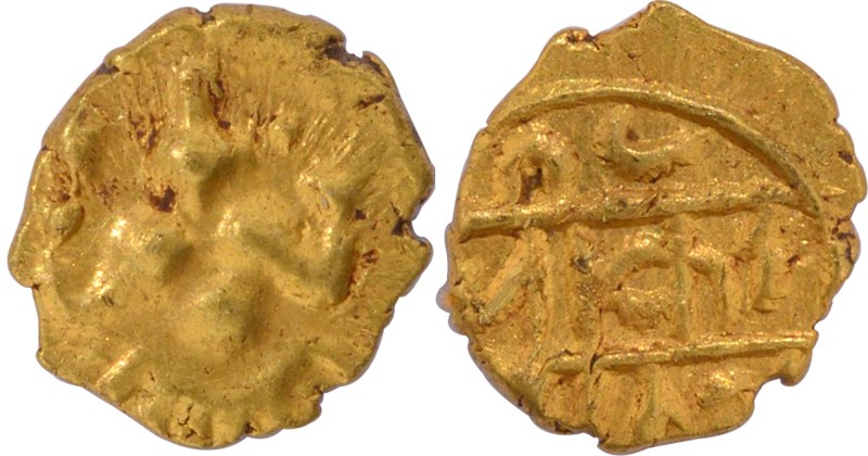 Vijayanagara Feudatory Polygar’s (16–17 Century CE), Gold ½ Fanam, 'Sri Lakshmi'...