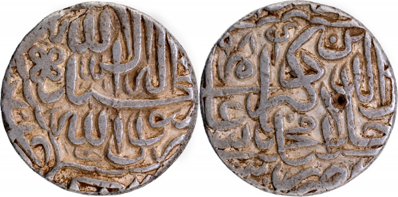 Akbar (AH 963-1014/1556-1605 AD), Jaunpur Mint, Silver Rupee, AH 984, Obv: Arabi...