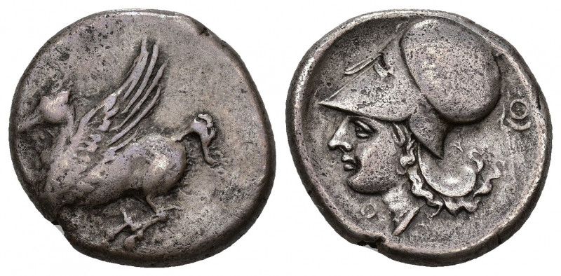 GRECIA ANTIGUA. ACARNANIA. Thyrrenium. Estátera (c. 350-300 a.C.). A/ Pegaso vol...