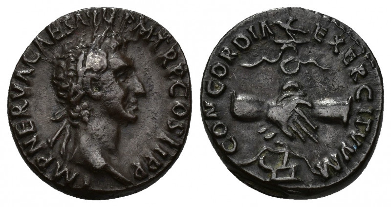 IMPERIO ROMANO. NERVA. Denario. Roma (96 d.C.). A/ Cabeza laureada a der.; IMP N...