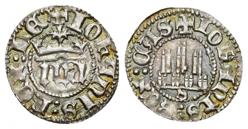 REINOS DE CASTILLA Y LEÓN. JUAN I. 1/6 real. Sevilla. A/ + IOHANIS REX LE. R/ + ...