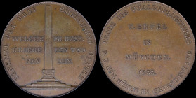 GREECE: 5 Drachmas (1833) (type I) in copper, trial disc by Ertel House for 5 Drachma coins. Coin alignment. Inside slab by PCGS "SP 58 BN / T. Ertel ...