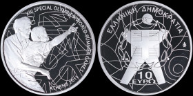 GREECE: 10 Euro (2011) in silver (0,925) commemorating the XIII Special Olympics / World Summer Games Athens 2011 with highlight from an event during ...