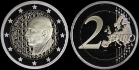 GREECE: 2 Euro (2016) in copper, nickel & nickel brass commemorating the 120 years from the birth of Dimitris Mitropoulos. Inside official case with C...