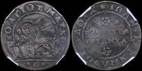 GREECE: ITALIAN STATES / VENICE (CRETE): 2 Soldi (=30 Tornesi) (1625-1629) in copper with the lion of St Mark with the inscription "Ο ΑΓΙΟΣ ΜΑΡΚΟΣ". V...