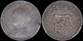 CYPRUS: 4- 1/2 Piastres (1901) in silver (0,925) with crowned and veiled bust of Queen Victoria facing left. Crowned arms divide date, denomination be...