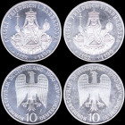 GERMANY / FEDERAL REPUBLIC: Lot composed of 2x 10 Mark (1990 F) in silver (0,625) commemorating the 800th anniversary since the death of Kaiser Friedr...