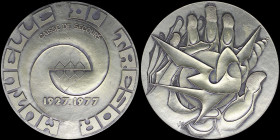 FRANCE: Silver medal "MUTUELLE DE TRESOR" (1927-1977). Engraved by Roy. Diameter: 81mm. Weight: 295,3gr. Extremely Fine.