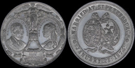 GREAT BRITAIN: Commemorative medal in white metal (1874) for the marriage of Maria Alexandrowna and Alfred, Duke of Edinburg. Duke of Edinburg and Gra...