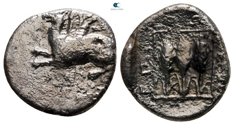 Thrace. Abdera circa 395-360 BC. 
Tetrobol AR

16 mm, 2,23 g



nearly ve...
