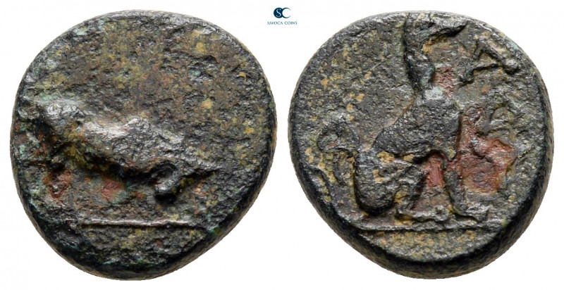 The Thracian Chersonese. Madytos circa 350 BC. 
Bronze Æ

14 mm, 2,85 g


...