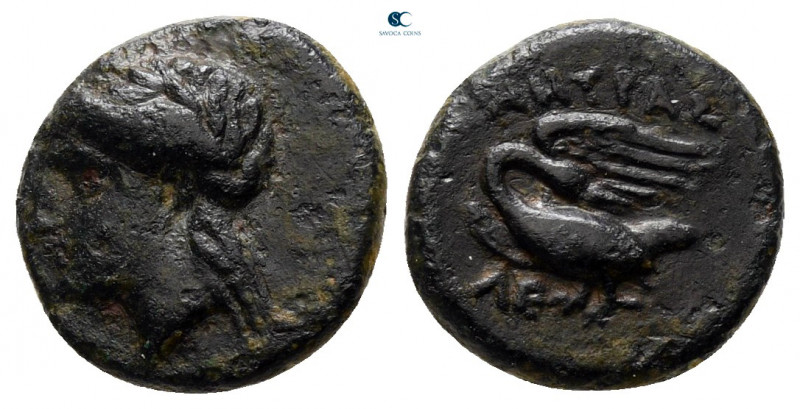 Ionia. Leukai circa 360-340 BC. 
Bronze Æ

12 mm, 1,36 g



very fine