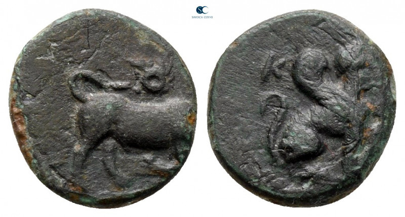 Caria. Kaunos circa 350-300 BC. 
Bronze Æ

11 mm, 0,96 g



nearly very f...