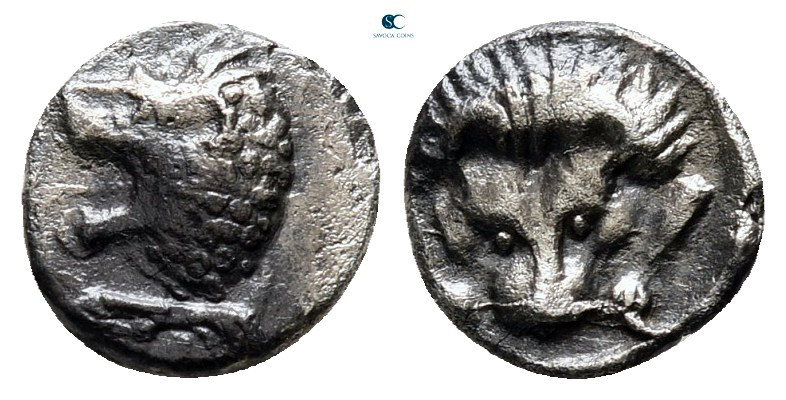 Caria. Mylasa circa 420-390 BC. 
Hemiobol AR

8 mm, 0,44 g



very fine