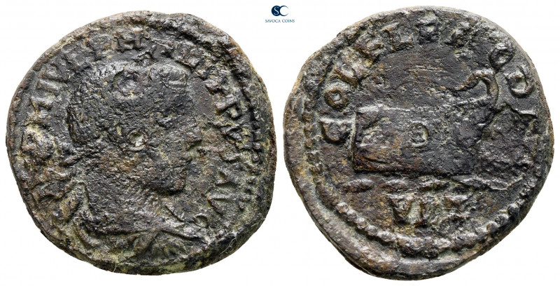 Thrace. Deultum. Philip I Arab AD 244-249. 
Bronze Æ

24 mm, 7,53 g



ne...