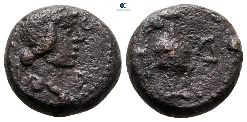 Mysia. Parion. Pseudo-autonomous issue 45 BC. 
Bronze Æ

14 mm, 3,57 g


...