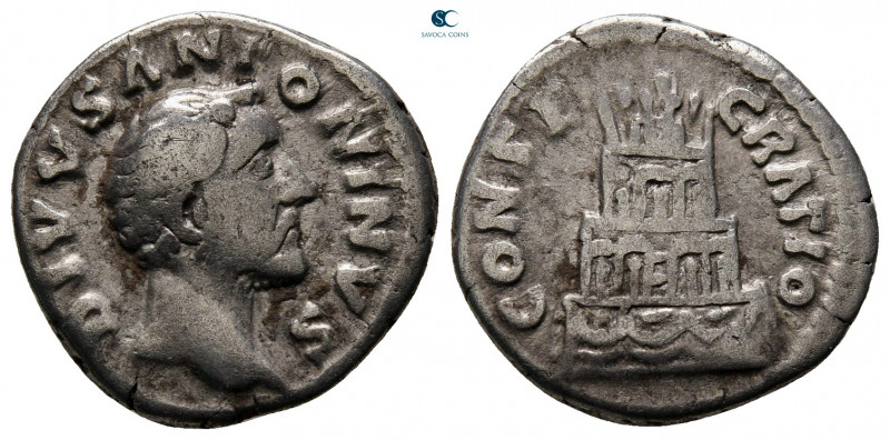 Divus Antoninus Pius AD 161. Rome
Denarius AR

18 mm, 3,18 g



nearly ve...