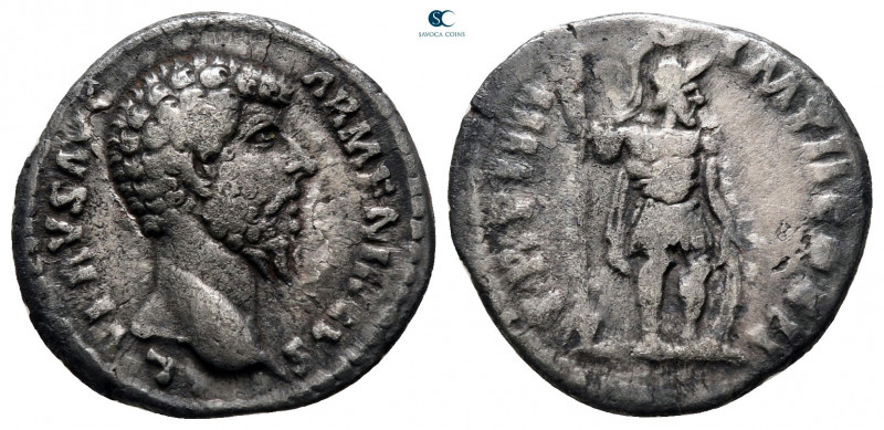 Lucius Verus AD 161-169. Rome
Denarius AR

17 mm, 2,42 g



nearly very f...