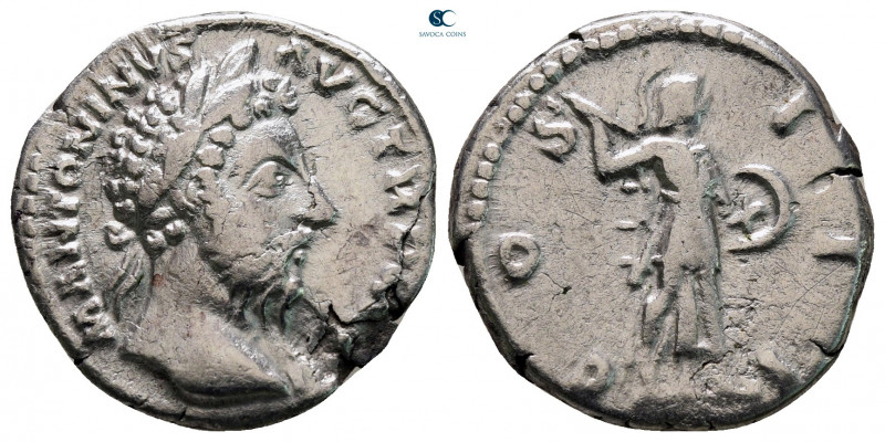 Marcus Aurelius AD 161-180. Rome
Denarius AR

19 mm, 2,76 g



nearly ver...