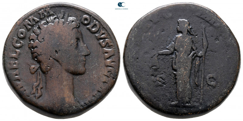 Commodus AD 180-192. Rome
Sestertius Æ

29 mm, 23,69 g



fine