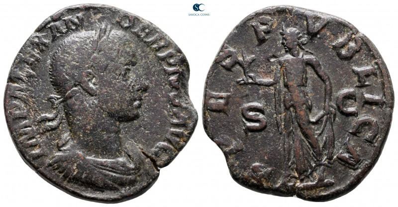 Severus Alexander AD 222-235. Rome
Sestertius Æ

30 mm, 13,72 g



nearly...