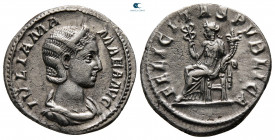 Julia Mamaea. Augusta AD 225-235. Rome. Denarius AR