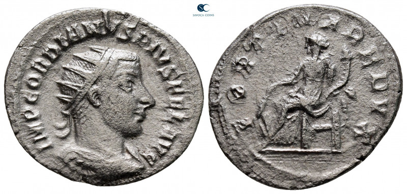 Gordian III AD 238-244. Rome
Antoninianus AR

23 mm, 2,91 g



very fine