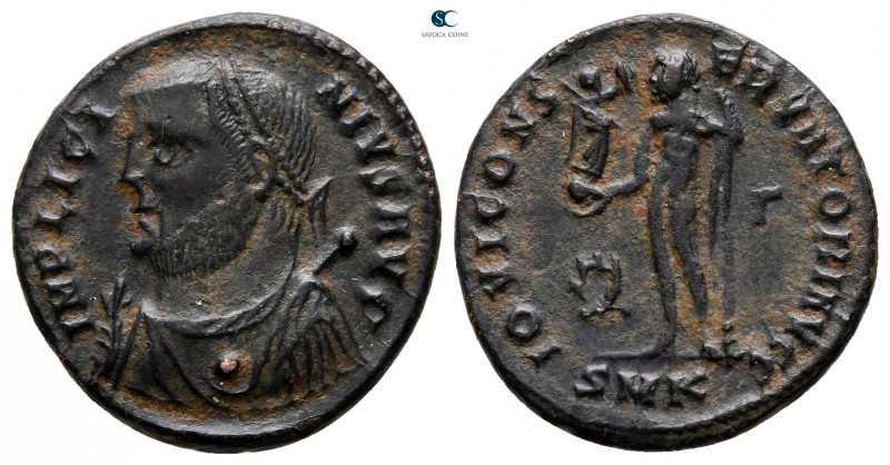 Licinius I AD 308-324. Cyzicus
Follis Æ

18 mm, 2,49 g



very fine