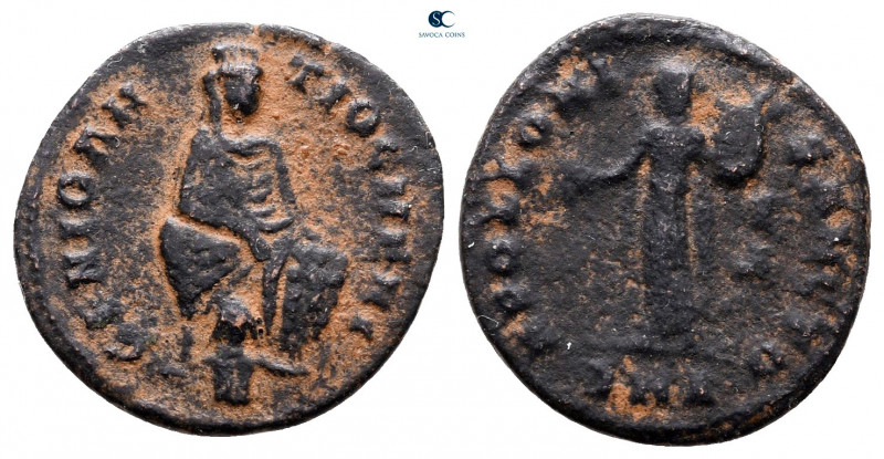 Time of Maximinus II AD 310-313. Antioch
Follis Æ

17 mm, 1,41 g



nearl...