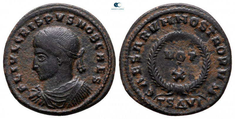 Crispus, as Caesar AD 316-326. Thessaloniki
Follis Æ

19 mm, 2,31 g



ve...