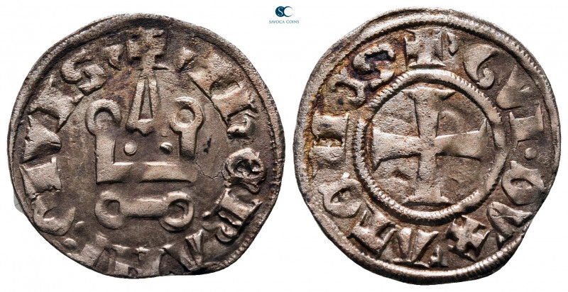 Principality of Achaea. Gui II de La Roche AD 1287-1308. 
Denier Tournois BI
...