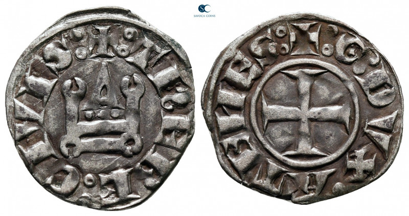 Principality of Achaea. Gui II de La Roche AD 1287-1308. 
Denier Tournois BI
...