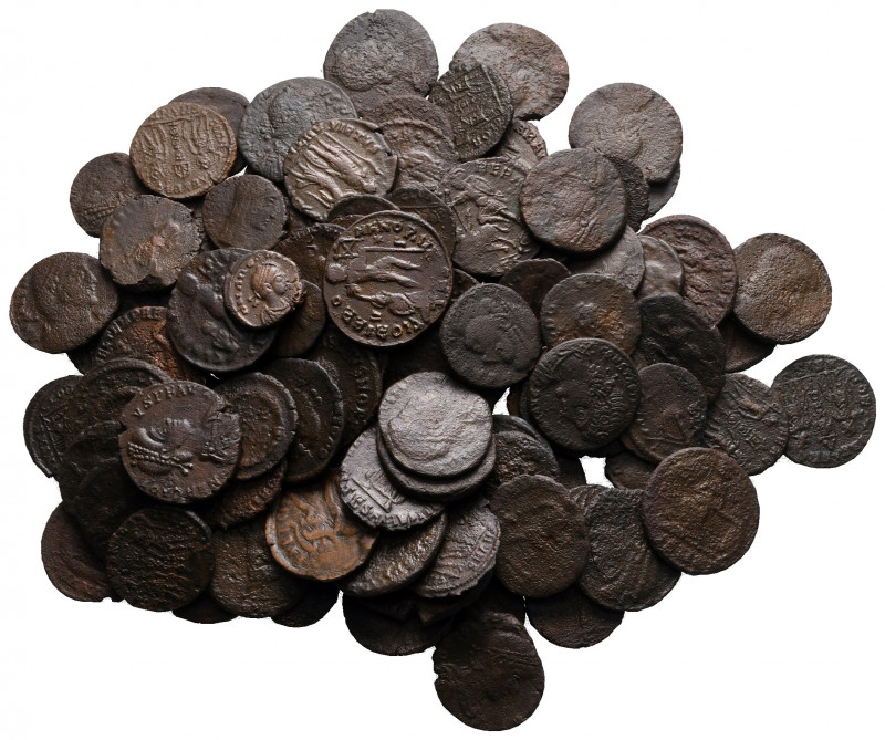 Lot of ca. 100 roman bronze coins / SOLD AS SEEN, NO RETURN! 

very fine