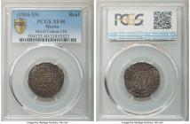 Charles & Johanna "Late Series" Real ND (1554-1556) M-O XF40 PCGS, Mexico City mint, KM0009, Cal-74. A wholly original offering, showing well-struck m...